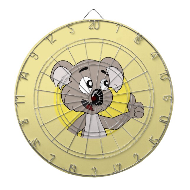 Koala björn tecknad dart board darttavla (Framsidan)
