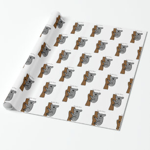 Koala Björn vid klättring Träd Thunder_Cove Presentpapper