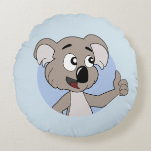 Koala-björnens tecknad runt kudde