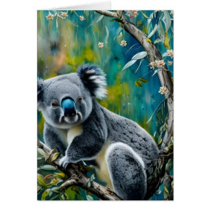 Koala Blank Inside Greeting Card Hälsningskort