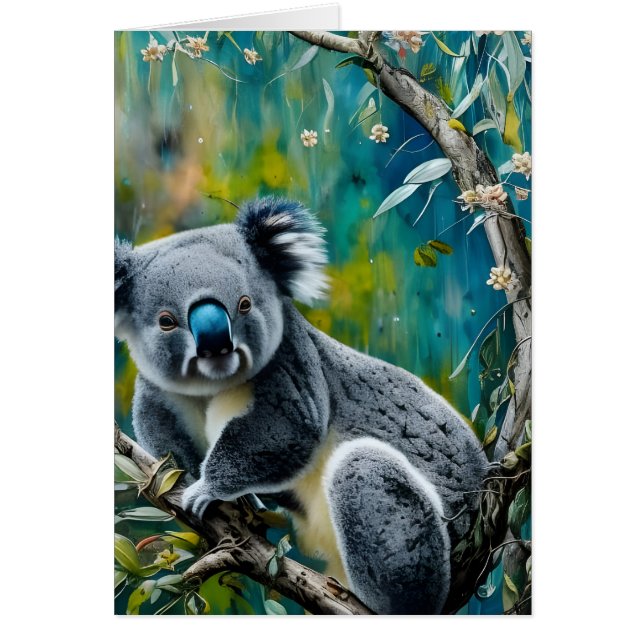Koala Blank Inside Greeting Card Hälsningskort (Framsidan)