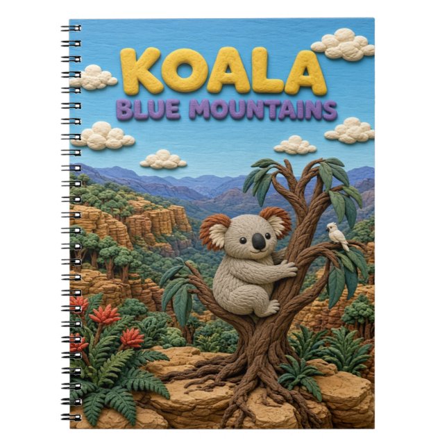 Koala Blue Mountains Modern KlayKoo Anteckningsbok (Framsidan)