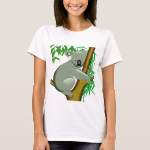 Koala - bosatt pungdjur för australiensiskt träd t-shirt