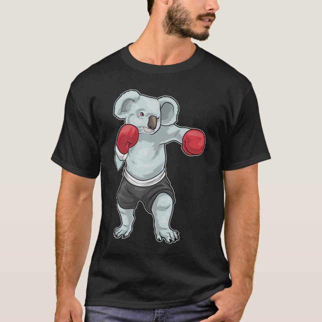 Koala Boxare Boxningshandskor Boxning T Shirt (Framsida)