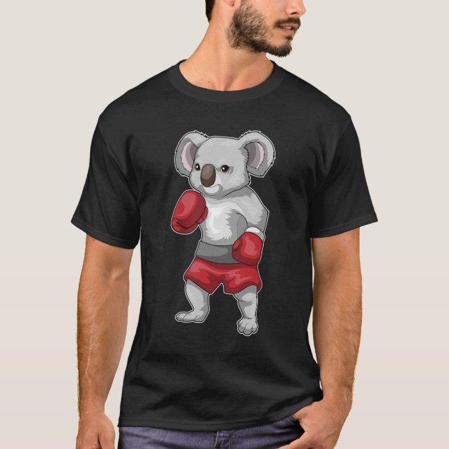 Koala Boxer Boxing handskar Boxing T Shirt (Framsida)