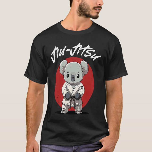 Koala Brazilian Jiu Jitsu MMA Grappling T Shirt (Framsida)