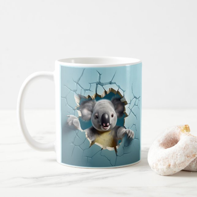 Koala Breaking Out Coffee, Tea, Cocoa Mugg, Kopp (Med munk)
