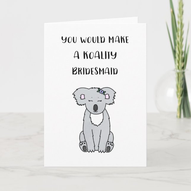 Koala Bridesmaid Frieri kort (Framsida)