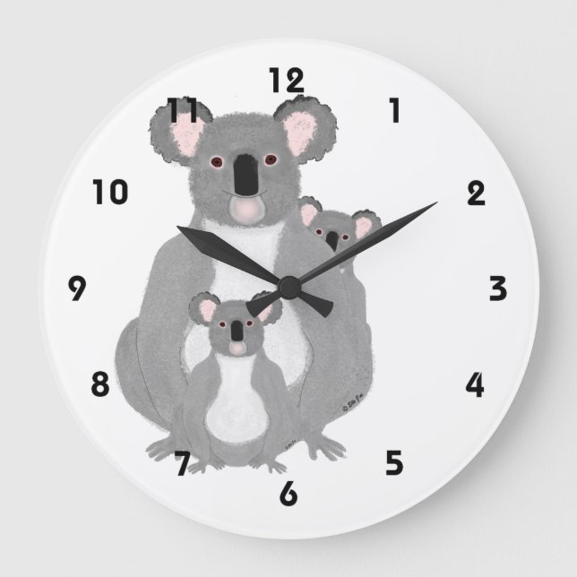 Koala Clock Stor Klocka (Framsida)