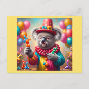 Koala Clown Vykort