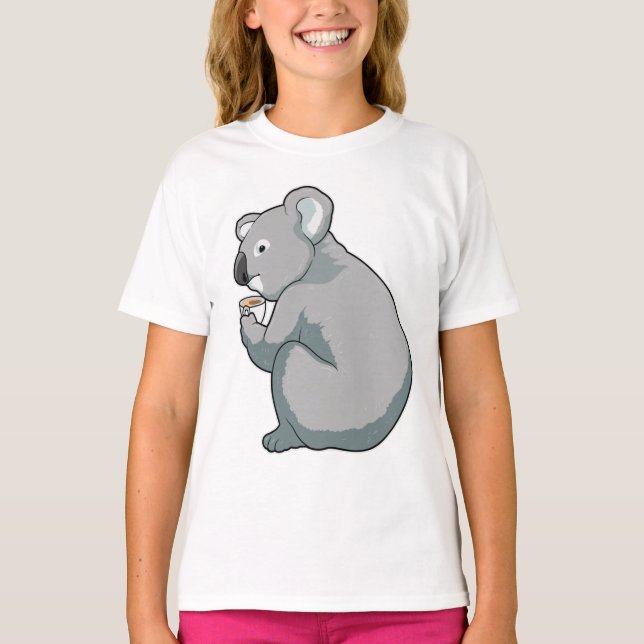 Koala Coffee Kopp T Shirt (Framsida)