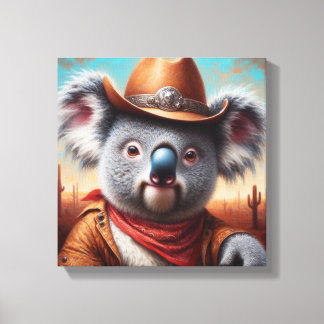 Koala Cowboy Canvastryck