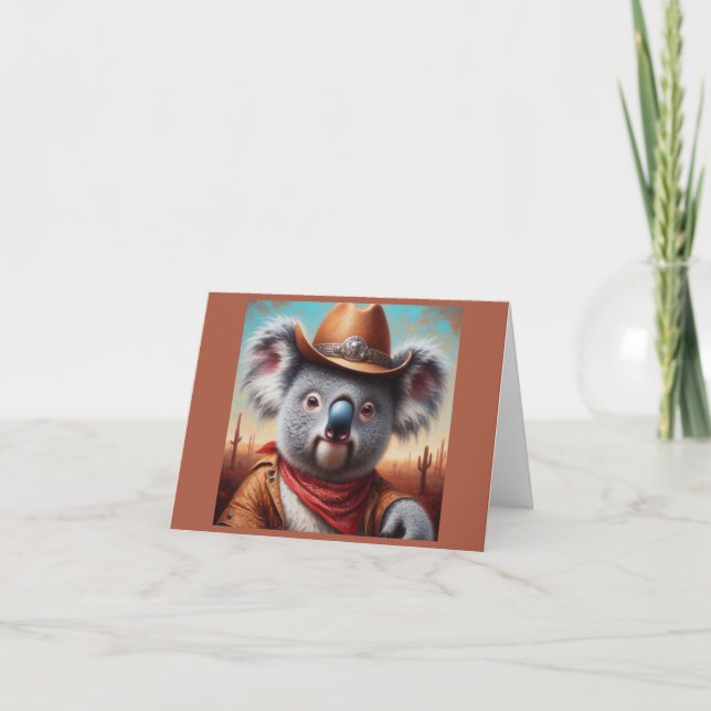 Koala Cowboy Kort (Framsida)