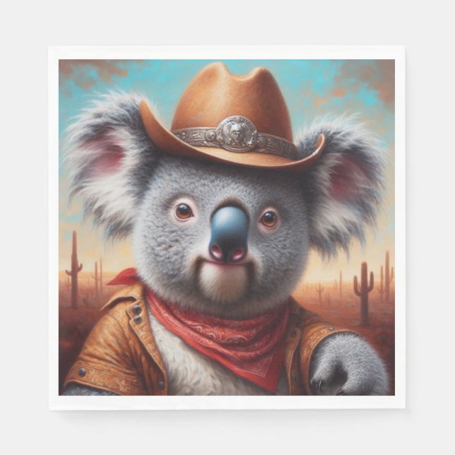 Koala Cowboy Pappersservett (Framsidan)