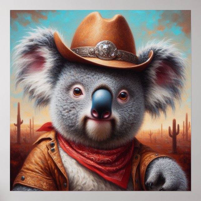 Koala Cowboy Poster (Framsidan)