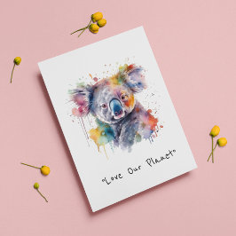 Koala Cuddles i Färg, anpassningsbar Helg Vykort