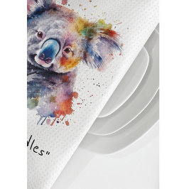 Koala Cuddles i Färg, anpassningsbar Kökshandduk