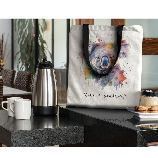 Koala Cuddles i Färg, anpassningsbar Tygkasse (Skapare uppladdad)