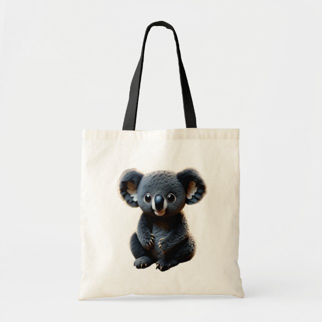 Koala Cuddles Tote Bag Tygkasse (Framsidan)