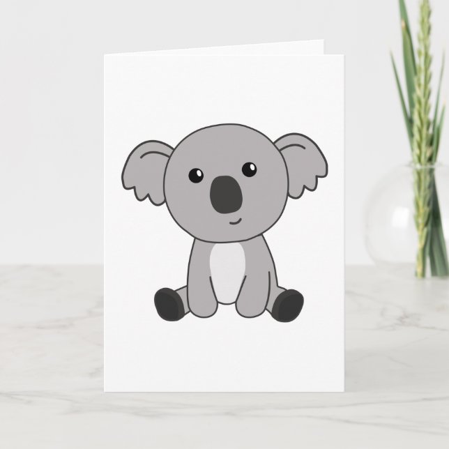 Koala Cute Animals För barn Cute Little Animals Kort (Framsida)