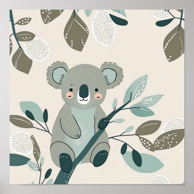 Koala Cuteness Nursery Poster (Framsidan)