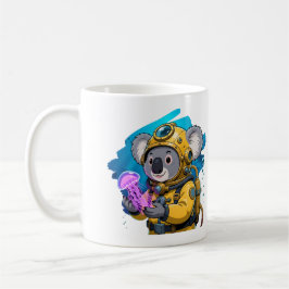 Koala Deep Sea Diver Cute Cartoon Explorer Kaffemugg