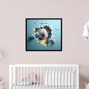 Koala - dela ut utskrift Poster teckningsmaterial