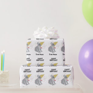 Koala - Djur med Party Boys Girls Namn Presentpapper