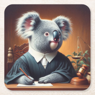 Koala Domare Underlägg Papper Kvadrat