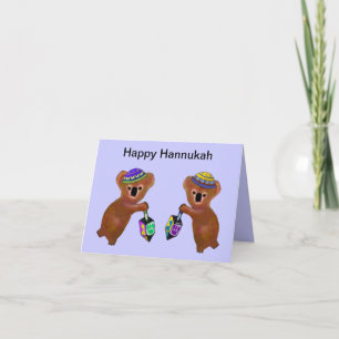 Koala Driedel Hannukah Card Helgkort