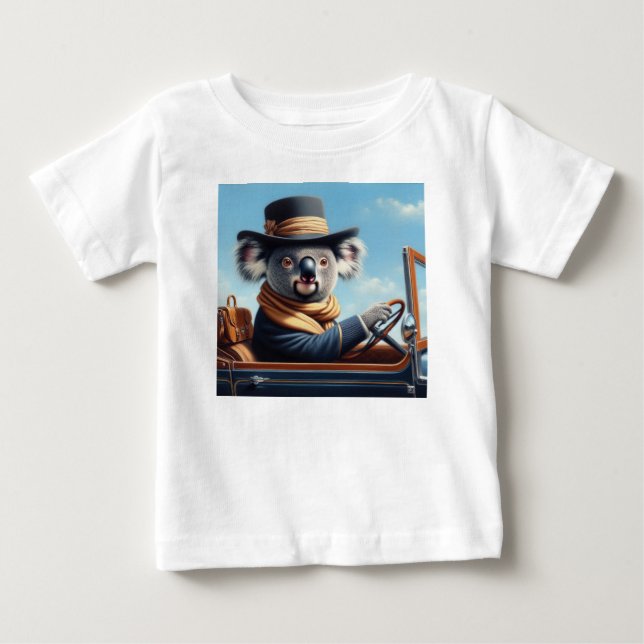 Koala Driving T Shirt (Framsida)
