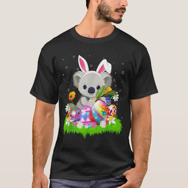 Koala Easter Egg Hunt Bunny Ear Koala Easter Sunda T Shirt (Framsida)