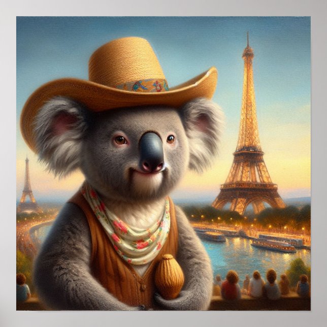 Koala Eiffel Torn Poster (Framsidan)
