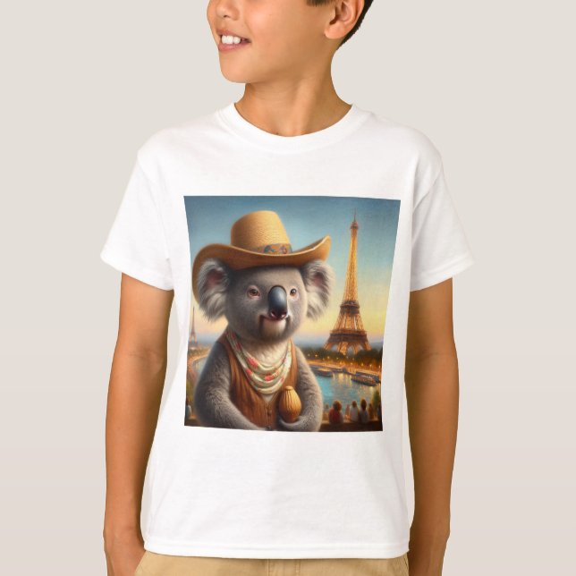 Koala Eiffel Torn T Shirt (Framsida)