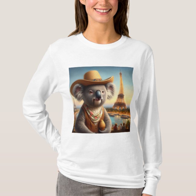 Koala Eiffel Torn T Shirt (Framsida)