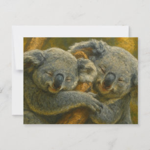 Koala Embrace - Tender Wildlife Moment Vykort