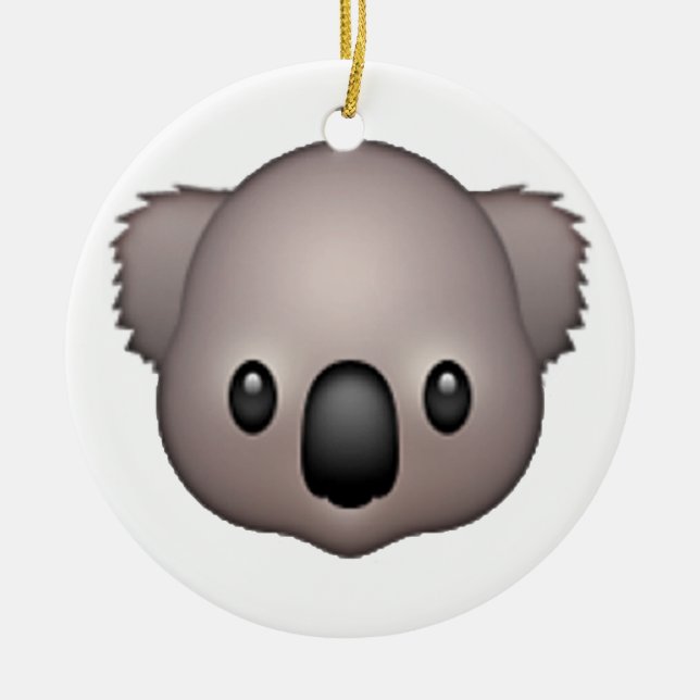 Koala - Emoji Julgransprydnad Keramik (Framsidan)