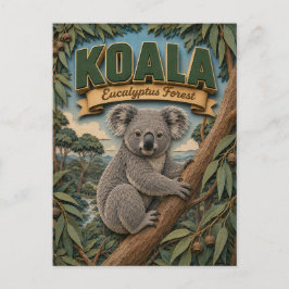 Koala Eucalyptus Forest POPCUT Vykort