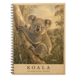 Koala Eucalyptus Skog VINTAGE Anteckningsbok