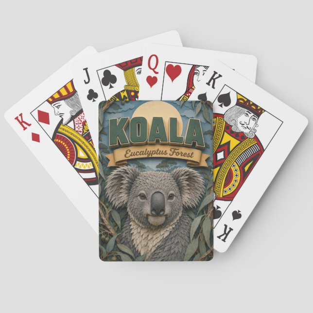 Koala Eukalyptusskog POPCUT Casinokort (Baksidan)