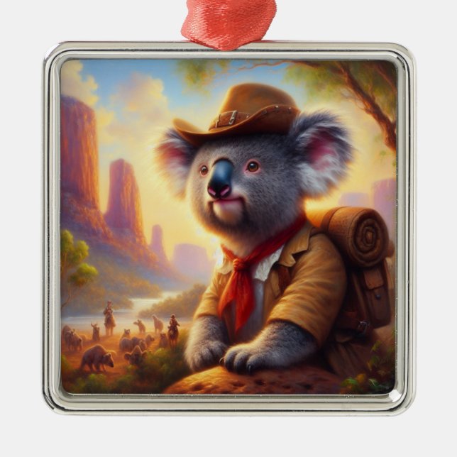 Koala Explorer Julgransprydnad Metall (Framsidan)