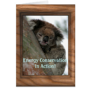 Koala - Extraordinaire för energibevarande! Hälsningskort