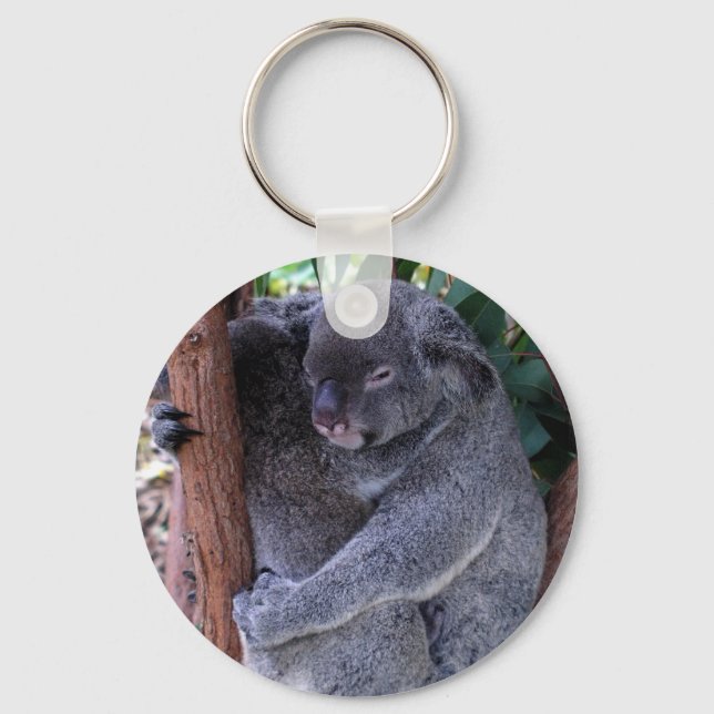 Koala Family Keychain Nyckelring (Framsida)