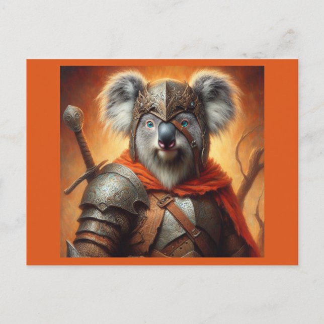 Koala Fantasy Warrior Vykort (Framsida)