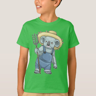 Koala Farmer Pitchfork T Shirt