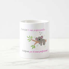 Koala-fied Nap Expert-Bilingual Cute Sömnig Koala Kaffemugg