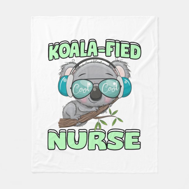 Koala-fied Nurse Fleecefilt (Framsidan)