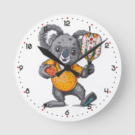 Koala-fierad för Dinke Pickleball Rund Klocka
