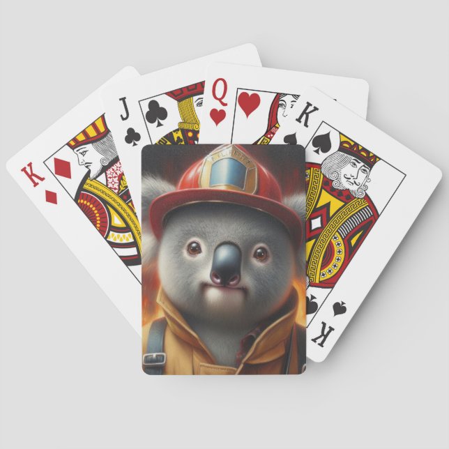 Koala Firefighter Casinokort (Baksidan)
