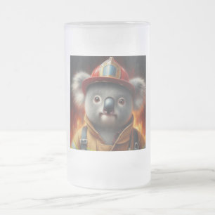 Koala Firefighter Frostat Ölglas